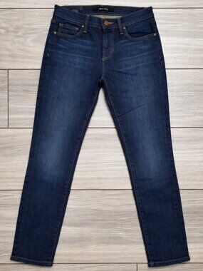 J Brand Capri Skinny Jeans Dark Wash Mid Rise Sz 24 NWT
